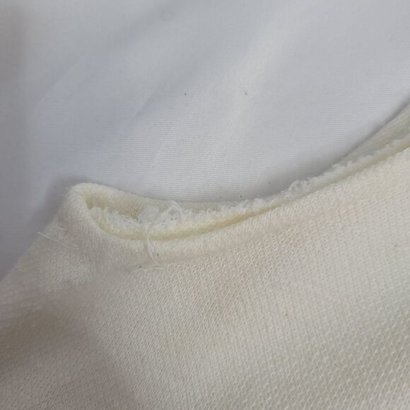 VINTAGE 60s cream sleeveless knit‎ shift dress with tie belt M - Picture 11 of 14